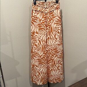 Patrons of Peace Orange and Cream Smocked Pants